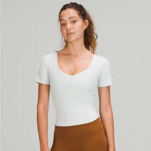 Lululemon Align White Fitted Short Sleeve - DESCRIPTION